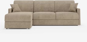 Tommy Divano Letto con penisola contenitore - design minimal e sfoderabile in tessuto smacchiabile simil cotone T33