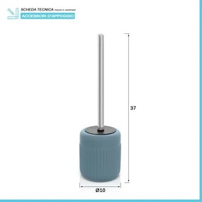 Scopino bagno da appoggio turchese cobalto in ceramica Cup