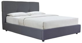 Letto contenitore 160x200 cm in tessuto Grigio chiaro SOGNO