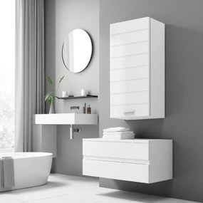 Pensile sospeso singolo RIGO SX 34x22 Bianco Lucido
