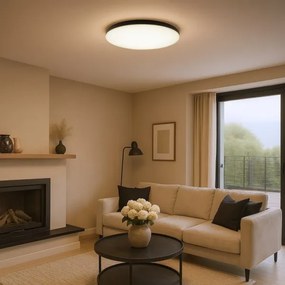 Plafoniera LED dimmerabile SIENA LED/80W/230V 3000-6000K Ø 75 cm nera + telecomando