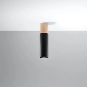 Sollux SL.0635 - Plafoniera PABLO 1xGU10/40W/230V nero