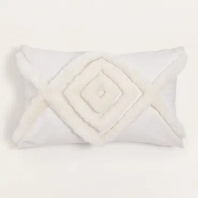 Cuscino rettangolare in cotone (30x50 cm) Takker Style Bianco - Sklum