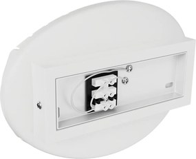 Applique Tonda da Parete 2xG9 Rigata in Gesso Pitturabile