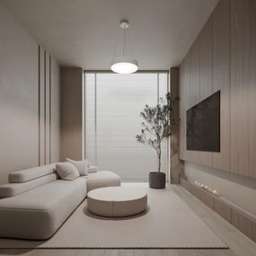 Lampadario a sospensione con filo CLEO 3xE27/24W/230V diametro 40 cm bianco