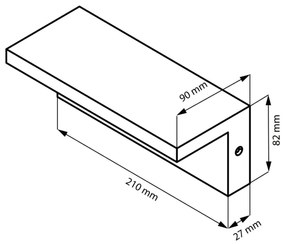 Applique a LED da esterno TESA LED/10W/230V IP54 nero