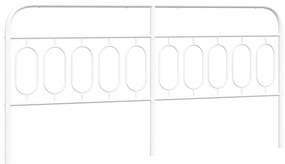 Testiera in metallo bianco 200 cm