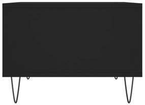 Tavolino da salotto nero 60x50x36,5 cm in legno multistrato