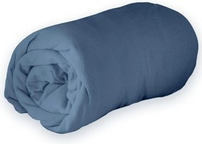 Lenzuolo con angoli blu scuro in jersey 90x190 cm Jersy – douceur d'intérieur