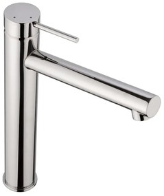 Rubinetto per lavabo a canna alta Positive argento levigato in inox SENSEA P 20.75 cm H 26.5 cm