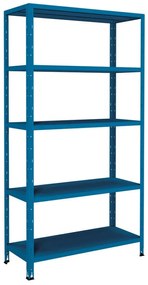 Scaffale in kit 5 ripiani Crosser L 100 x P 40 x H 188 cm blu 5010, portata per ripiano 130 kg