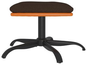 Poggiapiedi marrone 60x60x36 cm in tessuto e similpelle