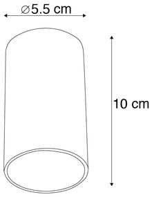 Faretto moderno smart bianco con sorgente luminosa WiFi GU10 - Tuba