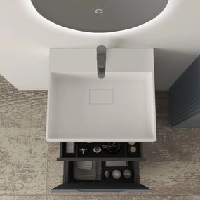 Mobile da bagno sottolavabo Cortina L50 X P45 X H 79cm, cannettato, blu avio
