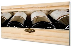 Pannello paraschizzi cucina Bottiglie di vino in una scatola 100x50 cm