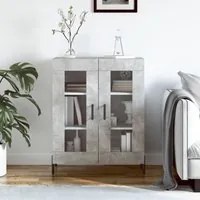 Credenza Grigio Cemento 69,5x34x90 cm in Legno Multistratocod mxl 103884