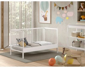 Lettino bianco in pino massiccio 70x140 cm DINO – Vipack