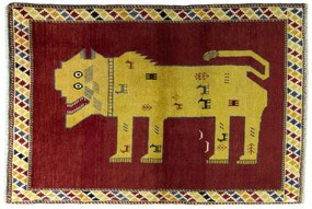 Gabbeh Tappeto persiano 100x150 Rosso (Iran) Annodato A Mano