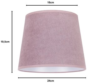 Duolla - Paralume per lampada da tavolo CLASSIC M E27 Ø 24 cm rosa