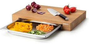 Continenta C4110 - Tagliere da cucina con ciotola 39 x 27 cm rovere