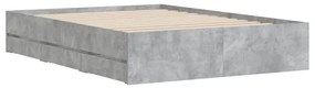 Giroletto cassetti grigio cemento 120x200 cm legno multistrato