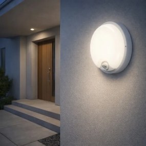 Rabalux 77214 - LED applique esterna con sensore LONATO LED/18W/230V IP65 bianco
