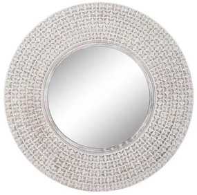 Specchio da parete 90 x 2,5 x 90 cm Bianco DMF
