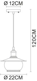 Globo 69030 - Lampada a sospensione 1xE27/60W