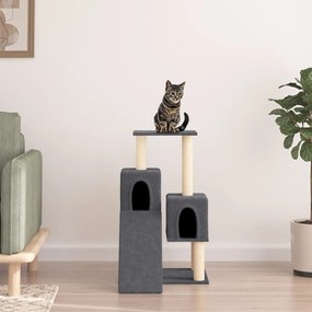 Albero per gatti con tiragraffi in sisal grigio scuro 82 cm