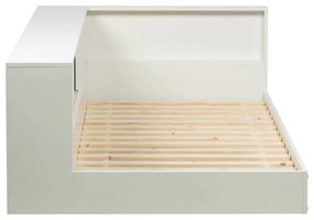 Letto singolo bianco con contenitore 90x200 cm Connect - WOOOD