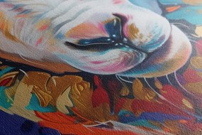 Quadro su tela – Pecora con imitazione di pittura