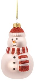 Decorazione per albero di natale in vetro fatta a mano ø 7 cm Snowman – Sass &amp; Belle