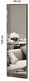 Specchio da parete TRIO 120x40 cm cromo