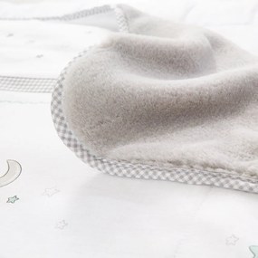 Coperta per bambini bianca/grigia in micropile 80x80 cm Sternenzauber – Roba