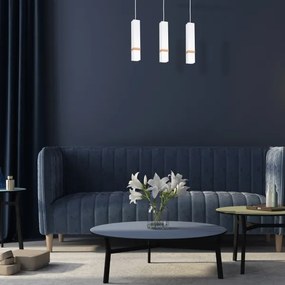 Lampadario a sospensione con filo VIDAR 3xGU10/25W/230V bianco