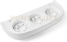 Ellade applique a parete 3 luci attacco gx53 bianco