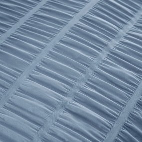 Set copripiumino e federa blu in crêpe per letto matrimoniale e per letto esteso 230x220 cm Seersucker – Catherine Lansfield