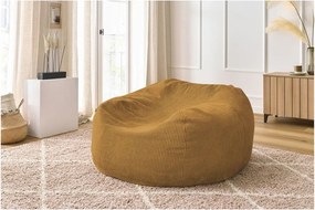 Puof a sacco color senape Voltaire – Bobochic Paris