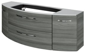 Mobile da bagno sospeso sotto lavabo L 139 x H 49.2 x P 46.2 cm grigio, 2 cassetti, 2 ante PELIPAL Cassca