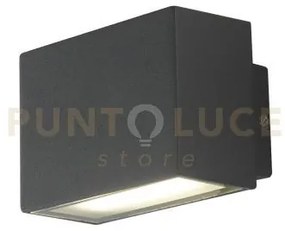 Applique biemissione led agera nera 6w 680lm cct 3000k / 4000k ip54...