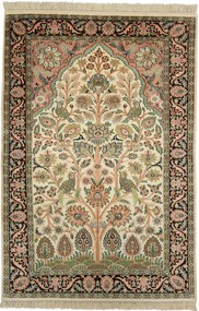 Cashmere Silk Tappeto 180x120 Beige (Indian) Annodato A Mano