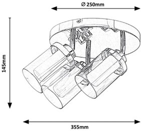 Rabalux - Faretto da bagno 3xG9/28W/230V IP44