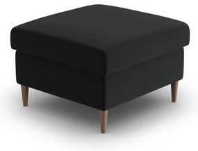 Poggiapiedi nero con rivestimento in velluto Kyoto – Cosmopolitan Design