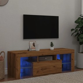 Mobile Porta Tv Con Led Artigianale 200x25x44 Cm Multistrato /