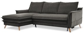 Divano letto angolare grigio scuro (angolo sinistro) Charming Charlie - Miuform