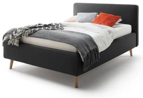 Letto singolo imbottito color antracite rete non inclusa 120x200 cm Mattis – Meise Möbel