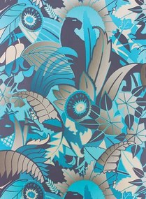 Tapete Fantasque von Osborne & Little - Turquoise/ Teal
