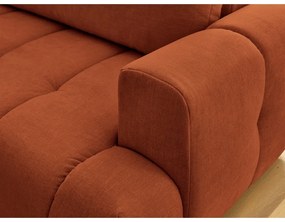 Divano angolare color mattone allungabile e con contenitore (penisola a sinistra/a L) Fuji – Bobochic Paris