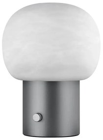 Iris LED Lampada da Tavolo Alabaster Gunmetal - Blomus