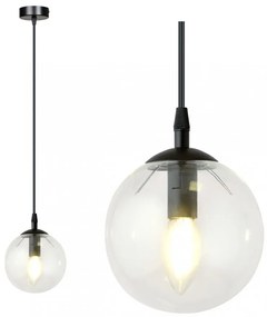 Lampada a sospensione COSMO 1 BL in acciaio e vetro E14 Colore del corpo Trasparente